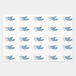 Blue Bird Wrapping Paper Geschenkpapier Set