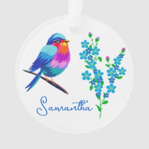 Blue Birdie Oubliez-moi pas de fleurs 80e annivers