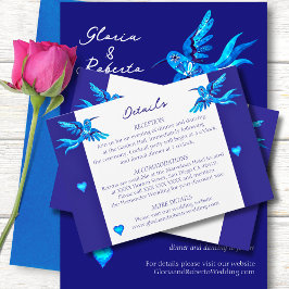 Blue Birds Boho Mexican Wedding Card Dankeskarte