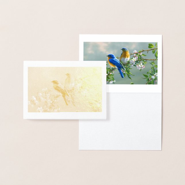 Blue Birds Foil Card Folienkarte (Anzeige)