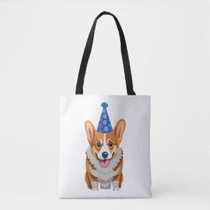 Blue Birthday Corgi Classic T - Shirt Tasche