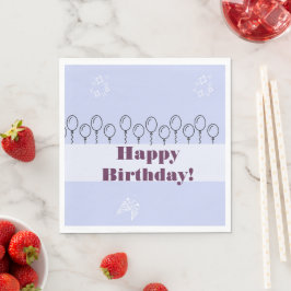 Blue Birthday Napkins Serviette