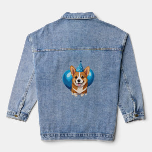 Blue Birthday Puppy Classic T - Shirt (1) Jeansjacke