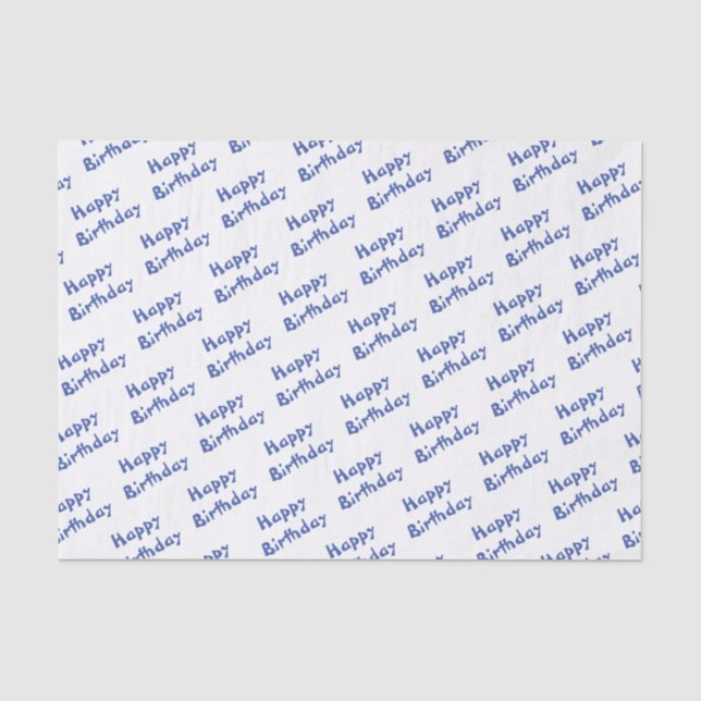 Blue Birthday Seidenpapier (Vorderseite)