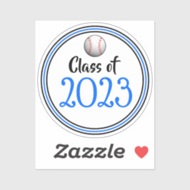 Blue & Black Baseball Class Year Abschluss Aufkleber