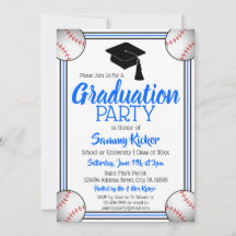 Blue & Black Baseball Graduation Party