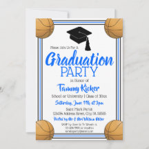 Blue & Black Basketball Graduation Party