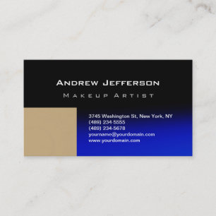 Blue Black Beige Beruflich Artist Business Card Visitenkarte