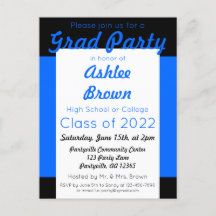 Blue Black Bold Party Abschluss