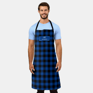 Blue Black Buffalo Kariert Lumberjack Personalisie Schürze