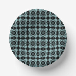 Blue Black Checker Argyle Pattern Pappteller