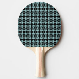 Blue Black Checker Argyle Pattern Tischtennis Schläger