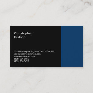Blue Black Consultant Business Card Visitenkarte
