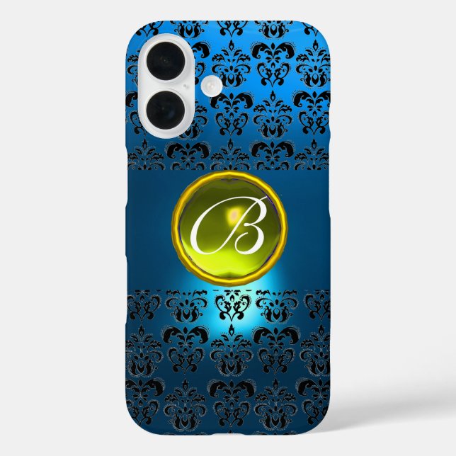 BLUE BLACK DAMASK YELLOW GEM MONOGRAMM TITLE_SEO2 (Rückseite)
