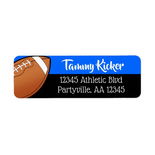 Blue & Black Football-Adresse (Vorne)