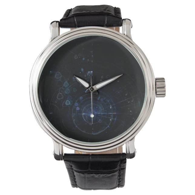 Blue Black Galaxy Armbanduhr (Vorderseite)