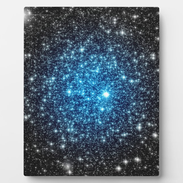 Blue & Black Galaxy Fotoplatte (Vorderseite)