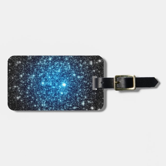 Blue & Black Galaxy Gepäckanhänger (Vorderseite horizontal)