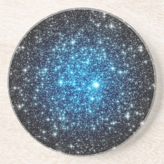 Blue & Black Galaxy Sandstein Untersetzer (Vorne)