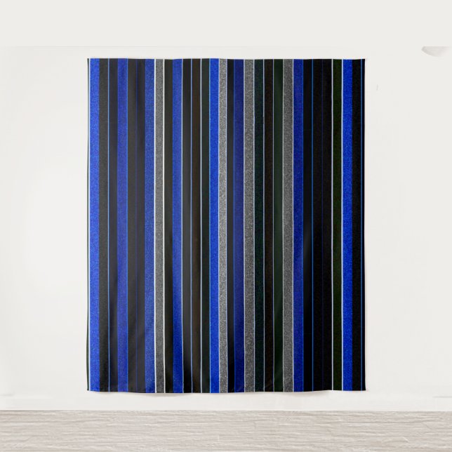 Blue Black Granite Tapestry Wandteppich (Vorderseite)