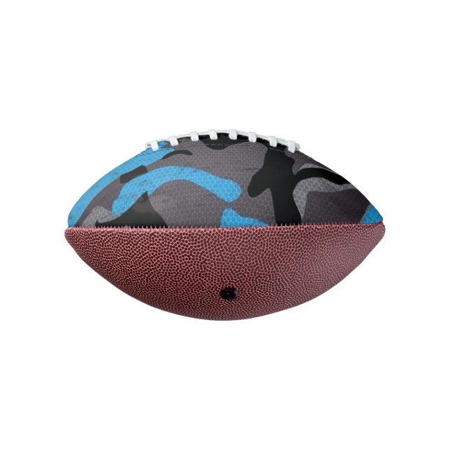 Blue Black Gray Camouflage Militärische Kriegsarme Football (Gedreht 270)