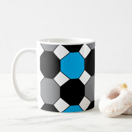 Blue Black Gray Geometric Kaffeetasse