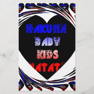 Blue Black Hakuna Matata Baby Kinder Design.pnng