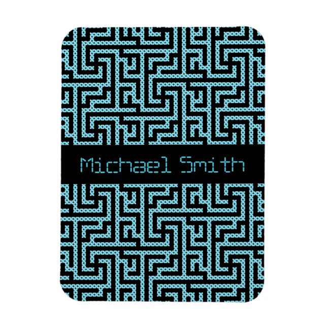 Blue & Black Labyrinth Magnet (Vertikal)