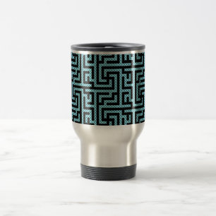 Blue & Black Labyrinth Reisebecher
