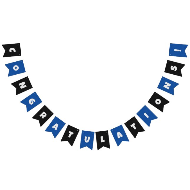 Blue & Black Male Firmengratulation - ganz nach Ih Wimpelkette (Alle)