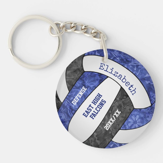 Blue black sport fillette de volley-ball (Devant)