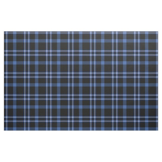 Blue Black Tartan Kariert schottisches Muster Stoff (Fat Quarter (45,7 x 55,9 cm))