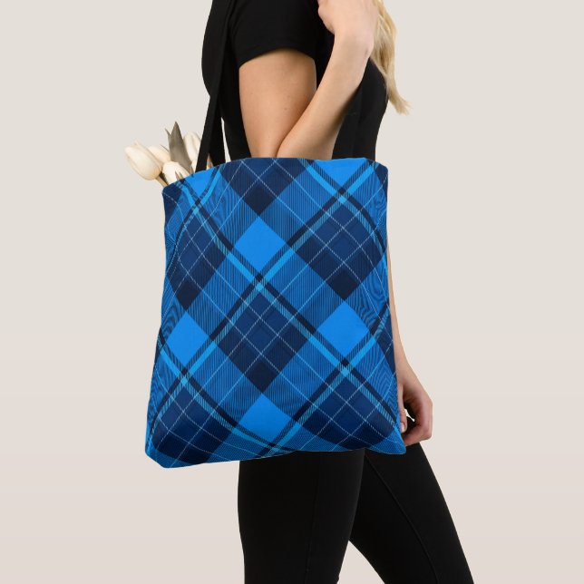 Blue Black Tartan Tote Bag Tasche (Von Nahem)