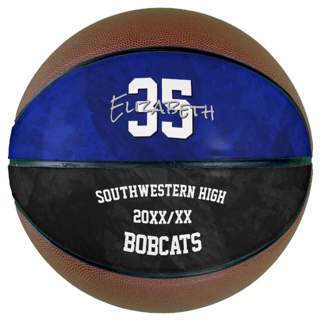 Blue Black Team Name Ende der Saison Geschenke Basketball (Vorderseite)