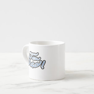 Blue/Black Text Proud New Dad Geschenke Espressotasse