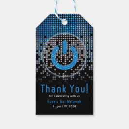 Blue Black Video Game Gamer Bar Mitzvah Geschenkanhänger