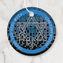 Blue Black Video Game Gamer Bar Mitzvah Geschenkanhänger