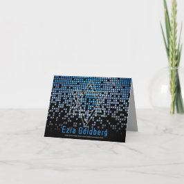 Blue Black Video Gamer Bar Mitzvah Vielen Dank Dankeskarte