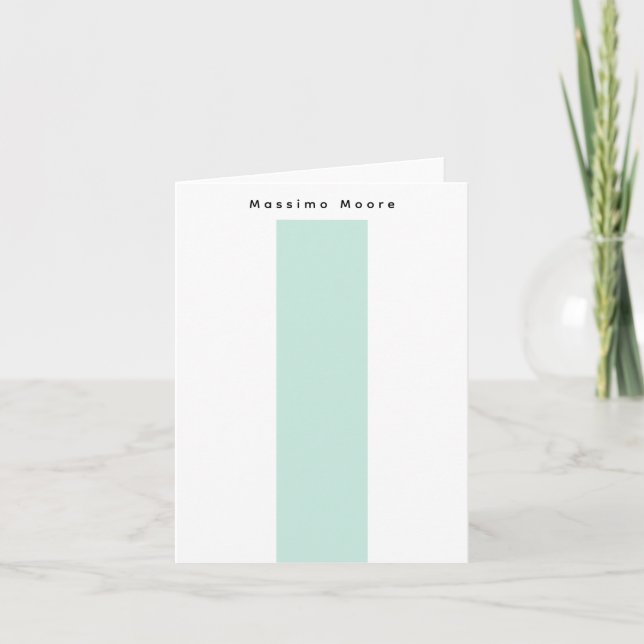 Blue Black White Plain Elegant Own Name (Vorderseite)