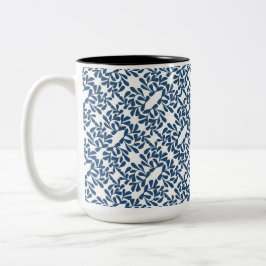Blue Blätter Elegance Zweifarbige Tasse