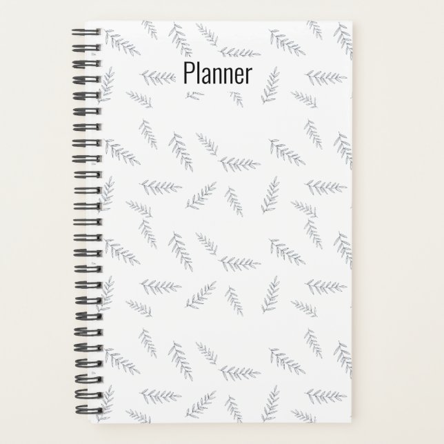 Blue Blätter Watercolor Planner Planer (Vorderseite)