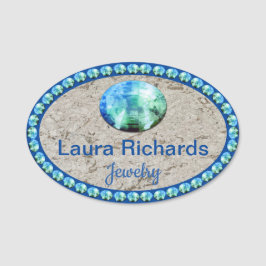 Blue Bling NAME TAG Namensschild