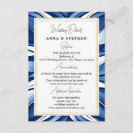 Blue Bliss Floral Wedding Details Begleitkarte