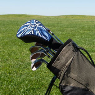 Blue Bliss: Organisches psychedelisches Floral Golf Headcover