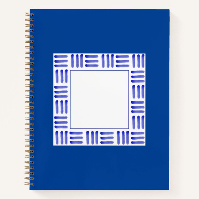 Blue Block Spiral Notebook Notizbuch (Vorderseite)