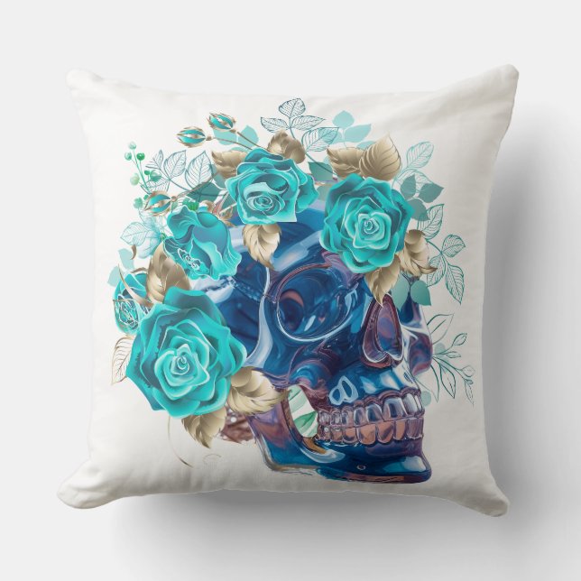 Blue Bloom Requiem Kissen (Vorderseite)