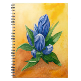 Blue Bloom Watercolor Floral Notebook Notizblock