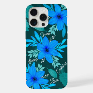 Blue Blossom Stärke iPhone Cover iPhone 15 Pro Max Hülle