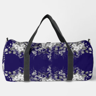 Blue Blossom Travel Duffle Bag