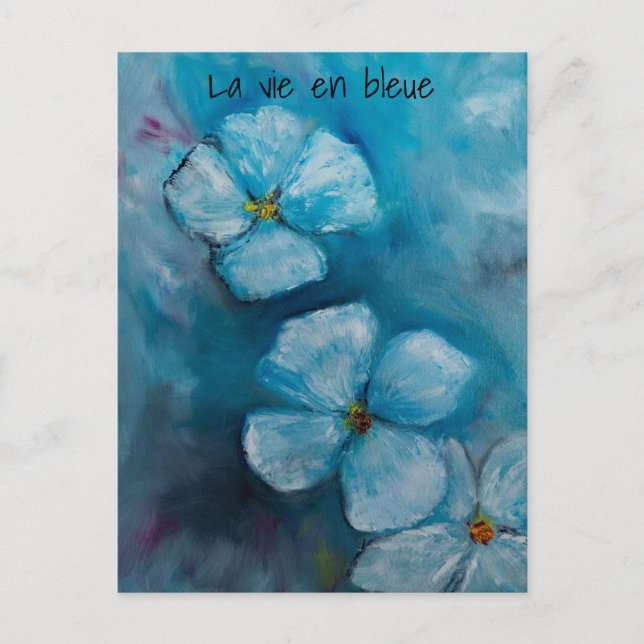 Blue blossoms „la vie en bleue“  postkarte (Vorderseite)